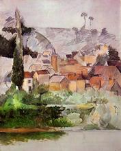 Pintura a óleo feita à mão 100%, reprodução em tela de linho, de paul cezanne, pinturas de paisagem à óleo, 2024 - compre barato