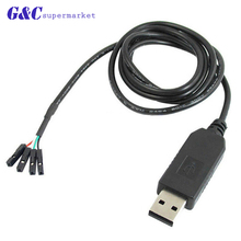 1pcs/lot PL2303 PL2303HX USB to UART TTL Cable module 4p 4 pin RS232 Converter in stock 2024 - compre barato