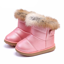 Winter Toddler Baby Snow Boots Shoes Warm Plush Soft Bottom Baby Boys Girls Boots Leather Winter Snow Boot Kids Shoes 2024 - buy cheap