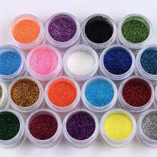 1 frasco de polvo holográfico fino de 0,2mm, purpurina de azúcar brillante, conjunto de polvo para decoraciones de Arte de uñas, 31 colores 2024 - compra barato