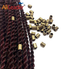 Tubos de cobre para micro anéis, trança de cabelo dreadlock com presilhas, acessórios de extensão de cabelo para tranças, peças 2024 - compre barato