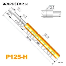 100pcs P125-H Dia 2.5mm Spring Test Probes Pogo Pin Length 33.35mm (Stroke Spring Froce:180g) 2024 - buy cheap