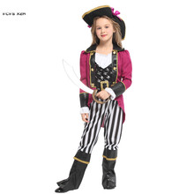 Girls Halloween Pirates of the Caribbean Costumes Kids Children Pirat Cosplays Carnival Purim stage play Masquerade party dress 2024 - buy cheap