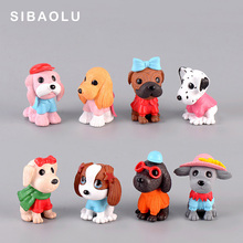 1pc Puppy figurine Cartoon Dog Animal Model Resin Craft landscape home miniature fairy garden cake decoration accessories 2024 - buy cheap