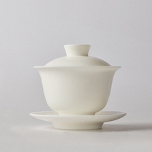 Porcelana blanca PINNY de Kung Fu Gaiwan, juego de té de cerámica hecho a mano, porcelana china, tazón de té de 160ml, china de alta calidad 2024 - compra barato
