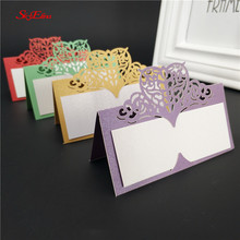 10Pcs Laser Cut Heart Table Card Wedding Birthday Party Decoration Vintage Table Number Name Card Place Cards Wedding 5ZSH871-10 2024 - buy cheap