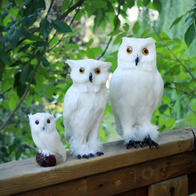 artificial owl model polyethylene & white feathers night owl handicraft,home garden decoration gift A2778 2024 - buy cheap