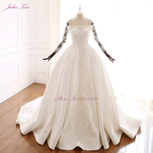Vestido de noiva elegante, sem alças, linha, com manga, cristais, laço, costas 2024 - compre barato