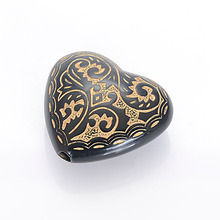 Miasol 10 Pcs Plating Acrylic Antique Design Big Stripe Heart Beads Charm For Diy Handmade Jewelry Making Accessories 2024 - buy cheap