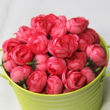 Lote de 50 Uds. De rosas artificiales de color rosa suave, accesorios de estudio para decoraciones de boda, B119 2024 - compra barato