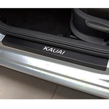 Pedal de boas-vindas para porta de carro, 4 unidades, placa de vinil para hyundai kauai 4d fibra de carbono, peça de reposição 2024 - compre barato