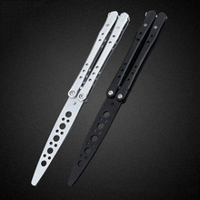 Stainless Steel Practice ButterflyTraining Knife Trainer Folding Knife Dull Tool  no edge knife butterfly in knife 2024 - buy cheap