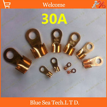 6.2MM OT-30A Copper Blade terminal,30A battery terminal for car E-bike,electrombile etc. 6mm O type wire terminal 2024 - buy cheap