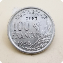 1956,1958 Francia 100 francos copia monedas conmemorativas-réplica de monedas 2024 - compra barato