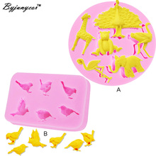 Byjunyeor Bird,Elephant UV Resin Silicone Mold Fondant Chocolate Candy Lollipop Crystal Epoxy Soft Clay Bake Tools 2024 - buy cheap