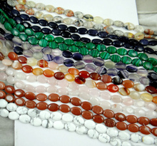 Óvalo de piedra Natural de 16x12MM para hacer joyas, hilo de cuentas de gemas sueltas de 15 "L35 2024 - compra barato