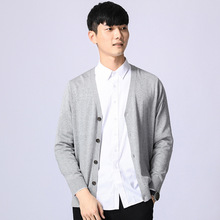 2019 autumn sweater cardigan sweater male the new men's cultivate one's morality long-sleeved v-neck leisure fashion coat 2024 - buy cheap