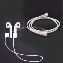 Ремешок Airpods для беспроводных наушников Apple iphone 7 7plus, 100 шт., Bluetooth наушники, мягкий силиконовый шнур для защиты от потери, соединительный кабель 2024 - купить недорого