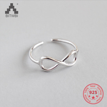 925 Sterling Silver Infinity Ring Eternity Open Ring Charms Best Friend Gift Endless Love Symbol Fashion Rings For Women jewelry 2024 - buy cheap