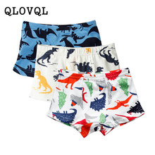 3 Piece Kids Boys Underwear Teenager Underpants Cotton Dinosaur Print Children's Shorts Panties for Baby Boy  Boxers Underpants 2024 - buy cheap