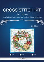 oneroom Top Quality Beautiful Lovely Counted Cross Stitch Kit Holiday Harmony Wreath Christmas Jingle Bells dim 08662 2024 - buy cheap