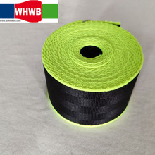 Correas gruesas para cinturón de seguridad de coche, cinta de color resistente con bordes verdes neón, color negro 2024 - compra barato