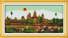 Angkor Wat cross stitch kit lanscape garden 14ct 11ct count printed canvas stitching embroidery DIY handmade needlework 2024 - buy cheap