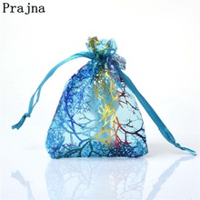 Bolsa de organização para presentes, bolsa de presente em organza com cordão 10 tamanhos 7x9cm 9x12cm 10x15cm 2024 - compre barato