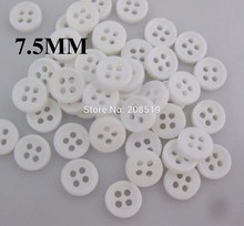 NBNOKO Mini Shirt Buttons 7.5MM Dia 200pcs/lot 4 hole white color Resin sewing Button scrapbooking and craft supplies 2024 - buy cheap