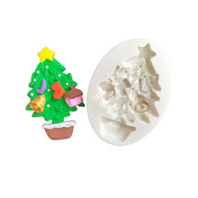 Molde para pastel de chocolate con forma de árbol de Navidad 3d, moldes de silicona para helado, molde de jabón para Fondant, herramientas para hornear de cocina 2024 - compra barato