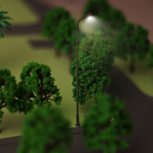 10 White LED Light Metal Street Lamppost Model Train Layout Scenery HO Scale 1/100 2024 - buy cheap