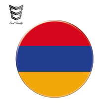 EARLFAMILY 13cm x 13cm Auto Moto Bike Suitcase Laptop Flag Round Armenia Decal Reflective Car Sticker Waterproof 3D Car Styling 2024 - buy cheap