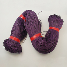 Cotton Wax Cord, Purple, 1mm/strand, about 430m/bundle 2024 - buy cheap
