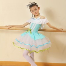 Vestido de baile de Ballet naranja/azul para niño, disfraz de Ballet de nueva etapa para niñas y adultos, ropa de baile de Ballet con tutú para niños 2024 - compra barato