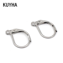 Jewellery Components Earring Clasps&Hooks Leverback 316L Stainless Steel Mirror Polish Gold/Silver Color 2 Colors Option 2024 - buy cheap