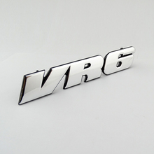 Chrome 3D Sticker VR6 Car Grill Badge Emblem Decal MK3 Grille Auto Logo for VW Golf Corrado Jetta Passat 2024 - buy cheap