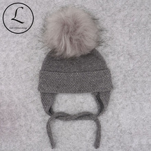 GZhilovingL Newborn Baby Boys Girls Ear Warmer Beanies Hats Cute Soft Wool Faux Fur pompom Hats Caps For childs Kids Toddlers 2024 - buy cheap