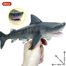 Oenux Ocean Marine Animals Savage Bullhead Shark Model Action Figure Sea Life Big Shark Figurines Education Collection Toy 2024 - buy cheap