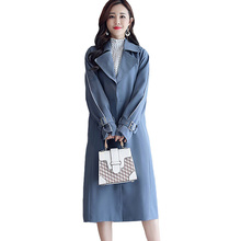 Tamanho grande Longo Mulheres Trench Coat 2019 Primavera Outono Slim Senhoras Casaco Trespassado Blusão Casuais Elegantes Fino Outwear 2024 - compre barato