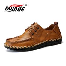 Mynde 2018 Fashion Comfortable Casual Shoes Loafers Men Shoes Quality Genuine Leather Shoes Men Flats Hot Sale Moccasins Shoes 2024 - buy cheap