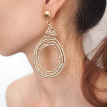 MANILAI Brand Fashion Metal Spiral Dangle Earring For Women Bohemia Statement Big Pendant Earring Accessories Jewelry 2024 - buy cheap