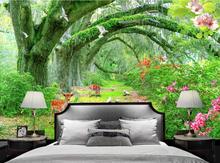 customize wall papers home decor 3d Living room bedroom mural wallpaper Green tree forest home decor wallpaper 2024 - buy cheap