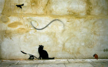 Cat mouse product BANKSY Oil Wall Painting Abstract Wall Art Decor Oil Painting On Canvas Home Decor 2024 - buy cheap