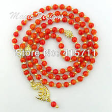 YH-PB20 5pcs/lot  Red  Muslim Prayer Beads 99beads Muslim  Allah Misbaha Allah Necklace 2024 - buy cheap
