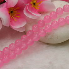 Deep powder Chalcedony Crystal 6mm Round Loose Beads DIY Stone Accessories suitable for women to make design Ornaments 15'' 2024 - buy cheap