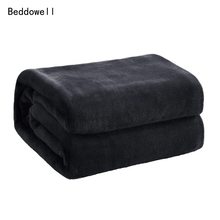 Однотонное зимнее пушистое фланелевое одеяло, пушистое, теплое, мягкое покрывало для дивана, покрывало, синий, черный, коралловый флис, плюшевые одеяла для кровати 2024 - купить недорого