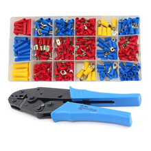 295pcs Pre-insulated Spade Fork Ring Terminal Lugs Crimper Crimping Plier Assortment Tool Set Kit 2024 - buy cheap