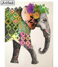 Broca quadrado completo 5d diy pintura diamante elefante tigre diamante bordado 3d strass mosaico decorativo animal 2024 - compre barato