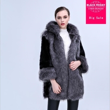 Зимняя мода, Новое Женское пальто из искусственного меха, утолщенная теплая куртка с капюшоном, шубы из искусственного лисьего меха, тонкая куртка, верхняя одежда L1339, бесплатная доставка 2024 - купить недорого