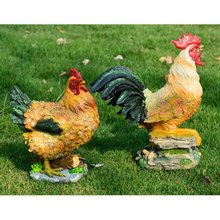 Modelo artificial galinha de galinha, estatueta de galinha para decoração caseira em miniatura jardim de fadas acessórios de decoração interno e externo 2024 - compre barato